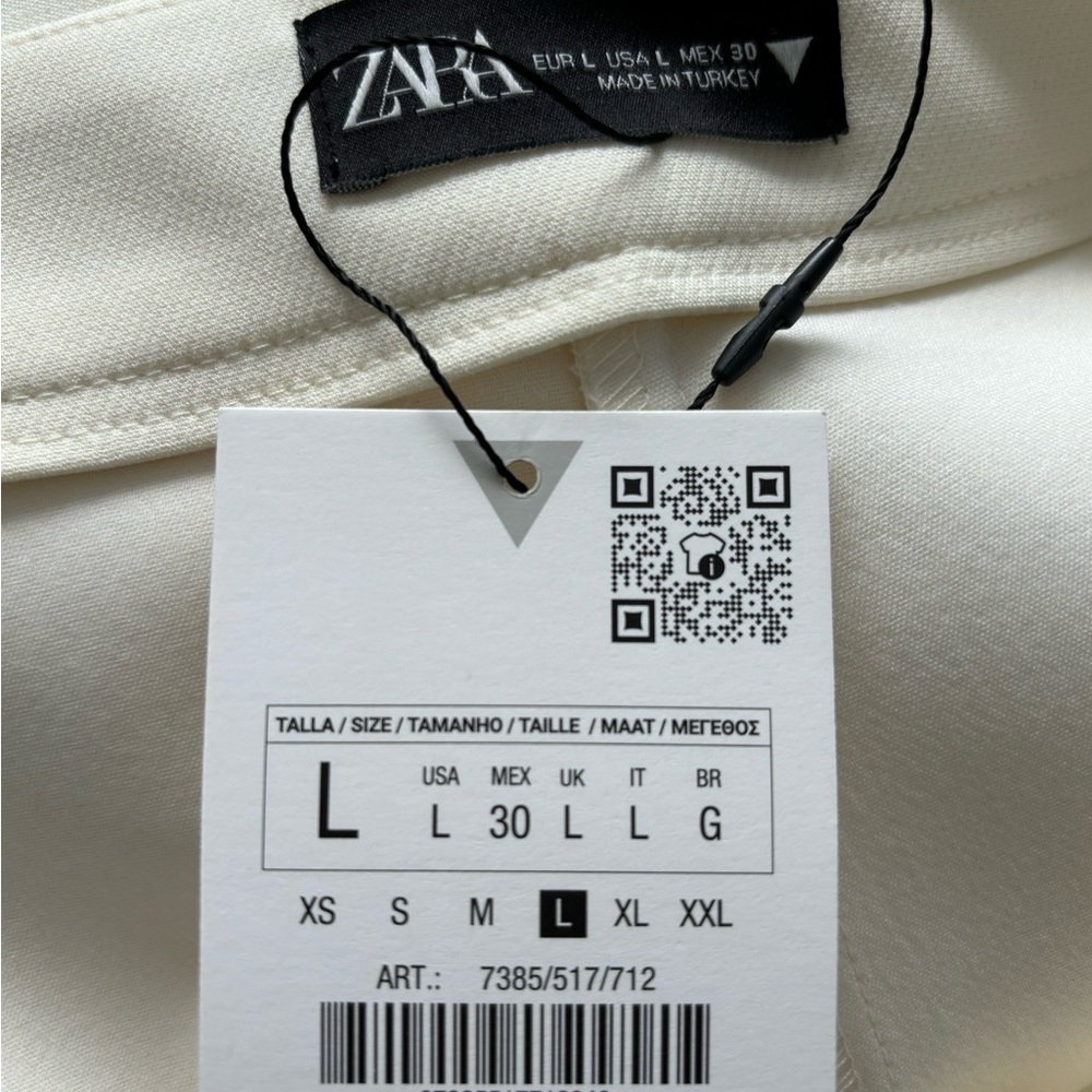 Zara Off-White Tailored Skort - Picture 9 of 12